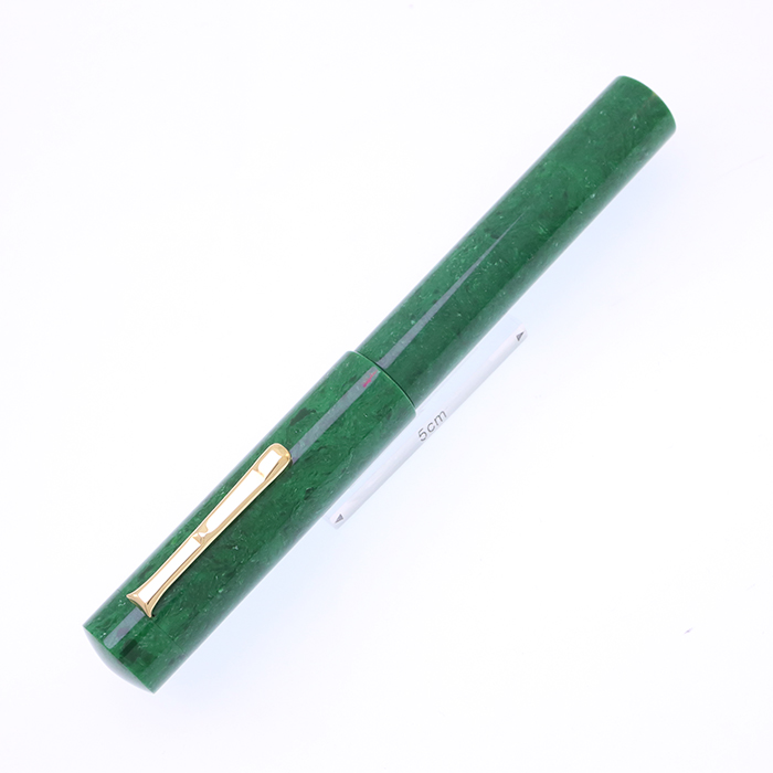 中古)HAKASE 万年筆博士 万年筆 手づくり万年筆 セルロイド ジェイド