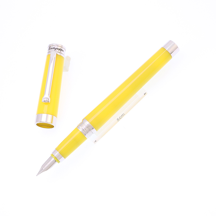 中古)Montegrappa モンテグラッパ 万年筆 パローラ イエロー F（商品ID
