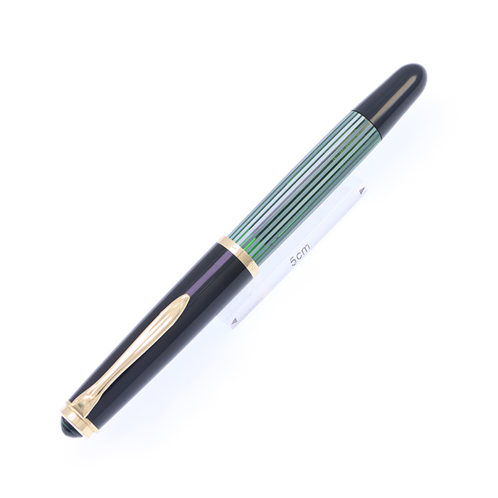 中古)Pelikan ペリカン 万年筆 #400NN M&K 緑縞 EF（商品ID