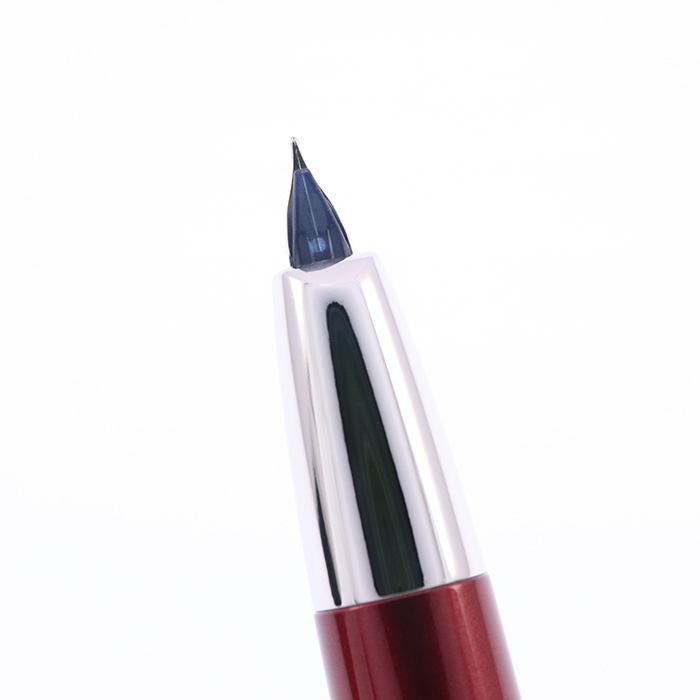 中古)PILOT パイロット 万年筆 キャップレス デシモ レッド 細字