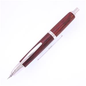 万年筆 キャップレス 木軸 ディープレッド 中字