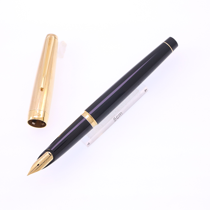 中古)PILOT パイロット 万年筆 エリート ゴールドキャップ スクリプト