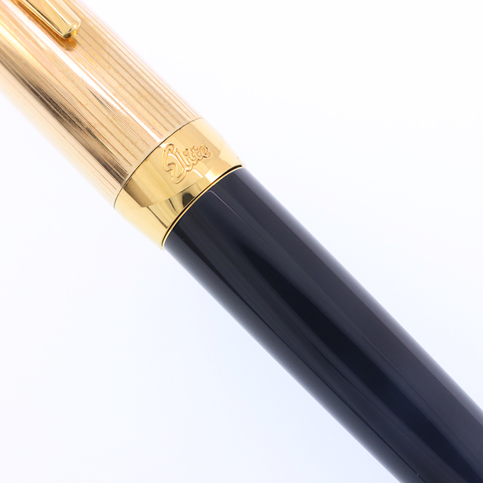 中古)PILOT パイロット 万年筆 エリート ゴールドキャップ スクリプト