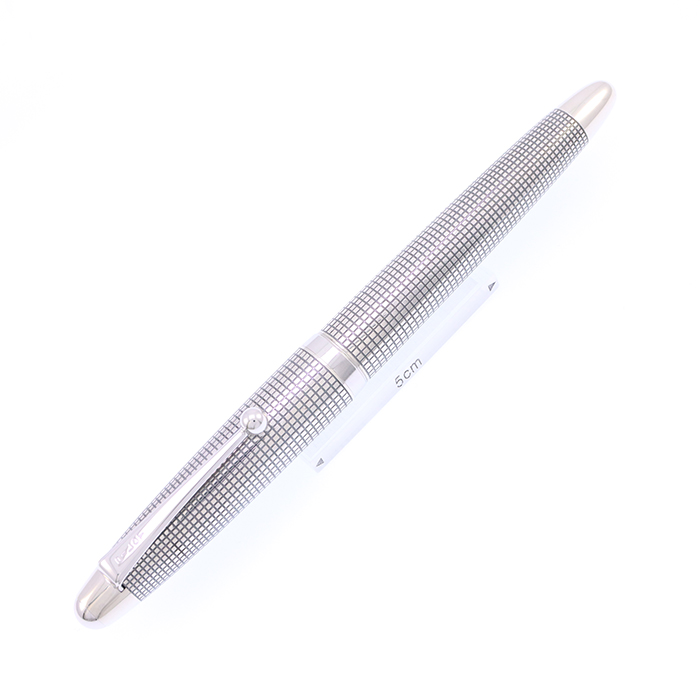 中古)PILOT パイロット 万年筆 シルバーン 格子 細字（商品ID