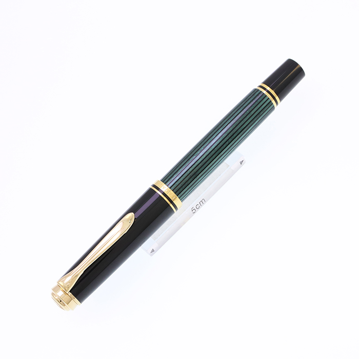 中古)Pelikan ペリカン 万年筆 スーベレーン M400 グリーンストライプ
