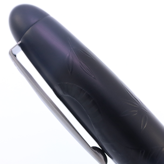 中古)PLATINUM プラチナ 万年筆 出雲 漆黒 竹林群虎図 太字（商品ID