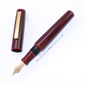 NAKAYA 中屋万年筆 万年筆 ライターモデル ピッコロ 赤溜 中字 (ペン先NAKATA刻印/胴軸ネジ総エボナイト) メイン