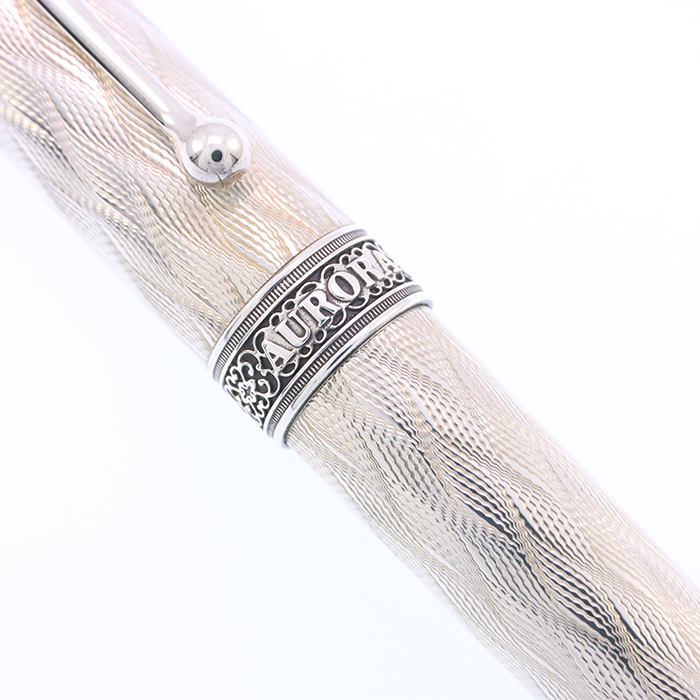 中古)AURORA アウロラ 万年筆 80周年記念 シルバー M（商品ID