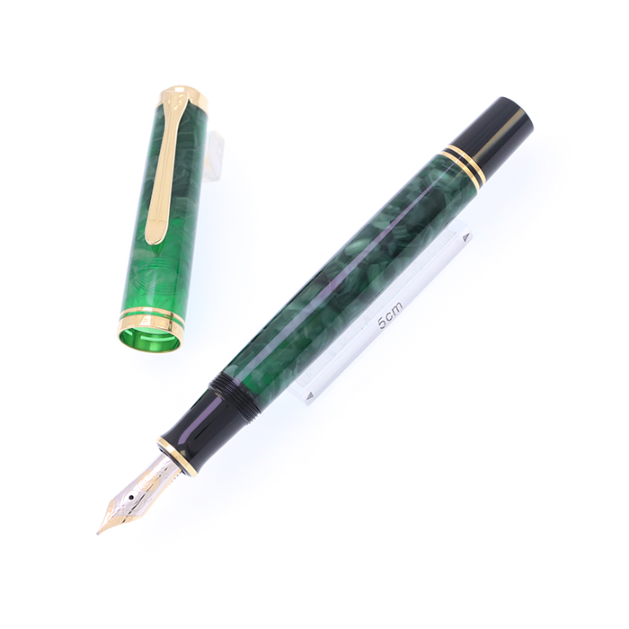 未使用 ペリカン M600 万年筆 ヴァイブラントグリーン M 中字 中古)Pelikan ペリカン 万年筆 スーベレーン M600 グリーン・オ