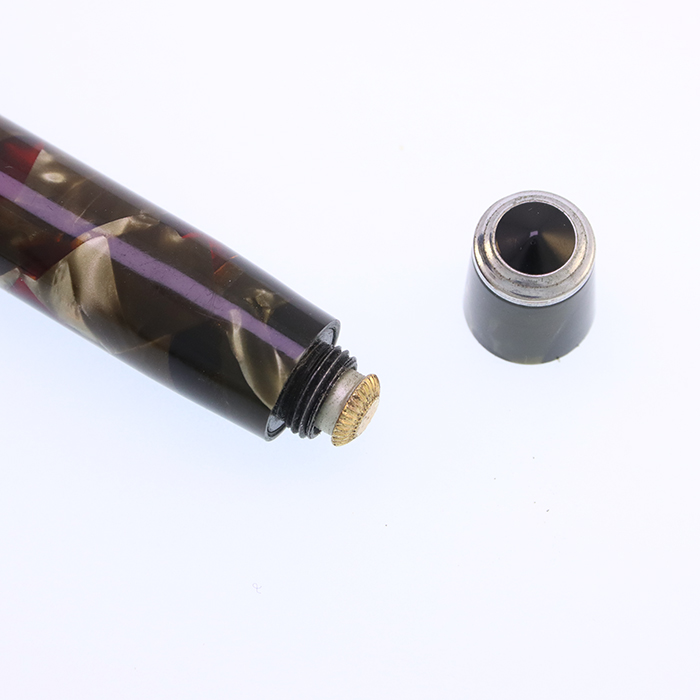 中古)PARKER パーカー 万年筆 バキュマチック ジュニア マーブルグレー