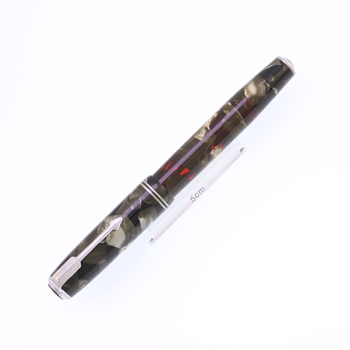中古)PARKER パーカー 万年筆 バキュマチック ジュニア マーブルグレー
