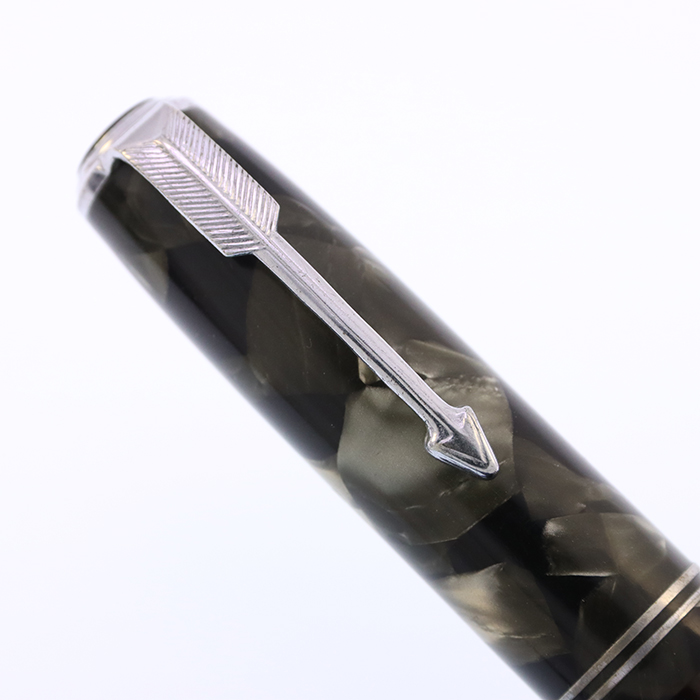 中古)PARKER パーカー 万年筆 バキュマチック ジュニア マーブルグレー