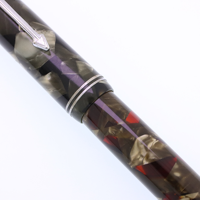 中古)PARKER パーカー 万年筆 バキュマチック ジュニア マーブルグレー