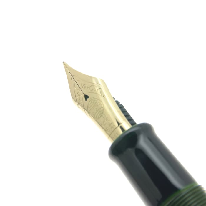 新品)NAKAYA 中屋万年筆 万年筆 シガー 十角ST 緑溜 軟細字（商品ID