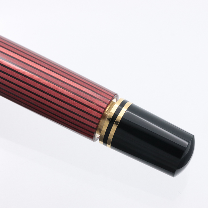 ペリカン スーべレーン M800 万年筆 EF 極細字 赤縞 ボルドー