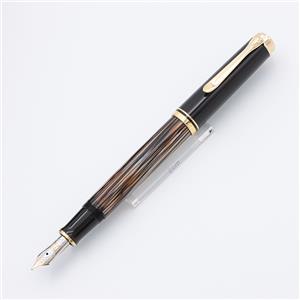 中古)Pelikan ペリカン 万年筆 スーベレーン M400 茶縞 F(商品ID