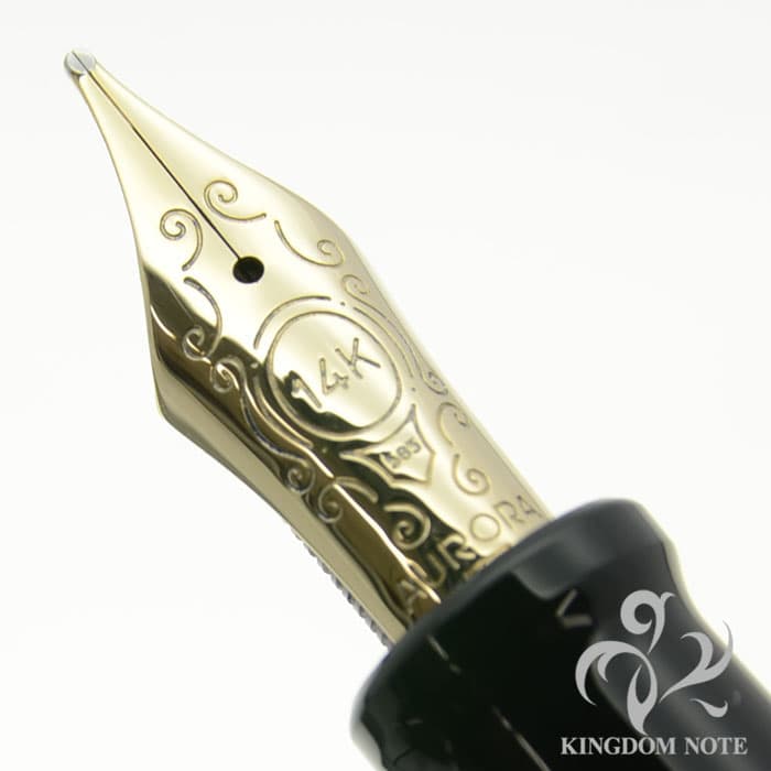 takaアウロラ オプティマ グリーン万年筆 14K EF 付属品付 アウロラ（AURORA） オプティマ Optima グリーン 14金 極細字EF/細字F