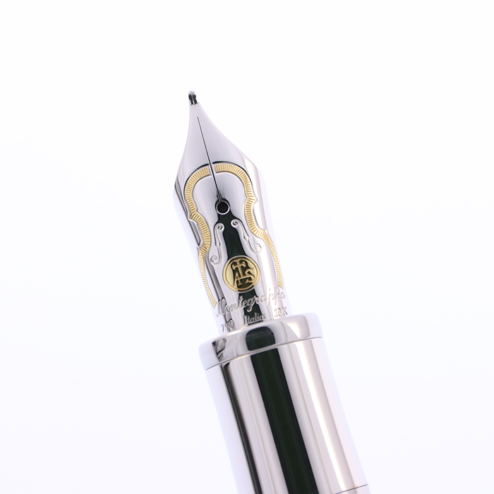 銀製Montegrappa モンテグラッパ　万年筆ITLY製 中古)Montegrappa モンテグラッパ 万年筆 ジーニオ・クリエイティヴォ