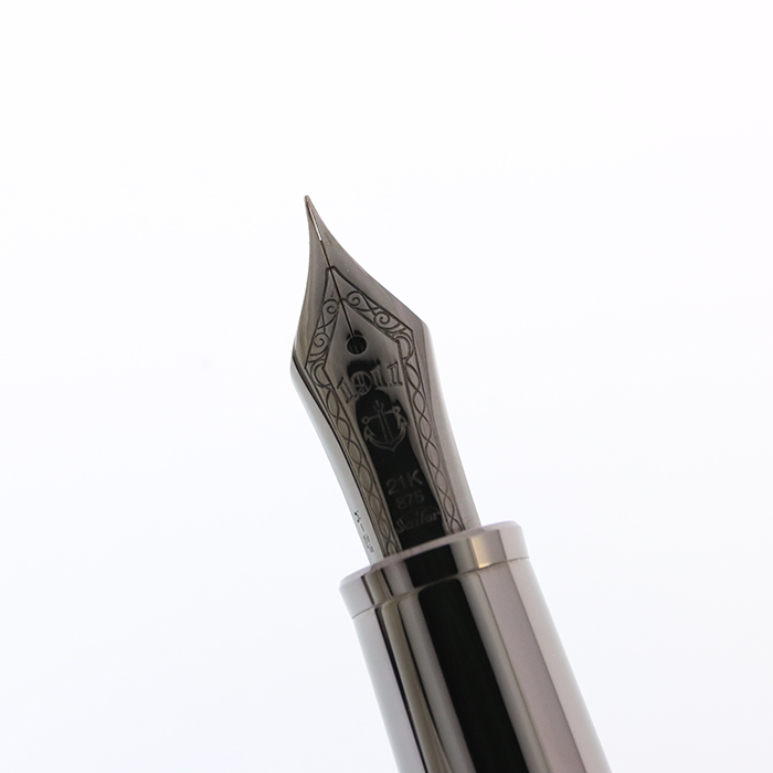 中古)SAILOR セーラー 万年筆 プロフィット ブラックラスター 極細字