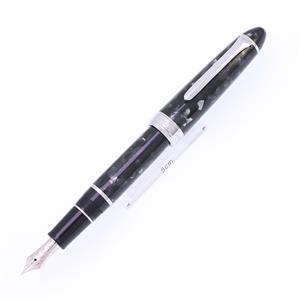 万年筆 プロフィットスタンダード モザイク 銀 ブラック 細字