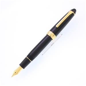 万年筆 プロフィット21 金 マットブラック 長刀研ぎ 中字