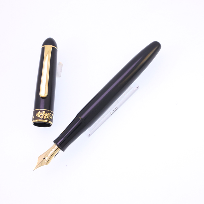 中古)PLATINUM プラチナ 万年筆 #3776 肥後象嵌 #95 サクラ 細字（商品