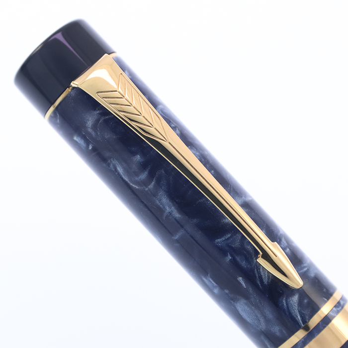 中古)PARKER パーカー ボールペン デュオフォールド マーブルブルー