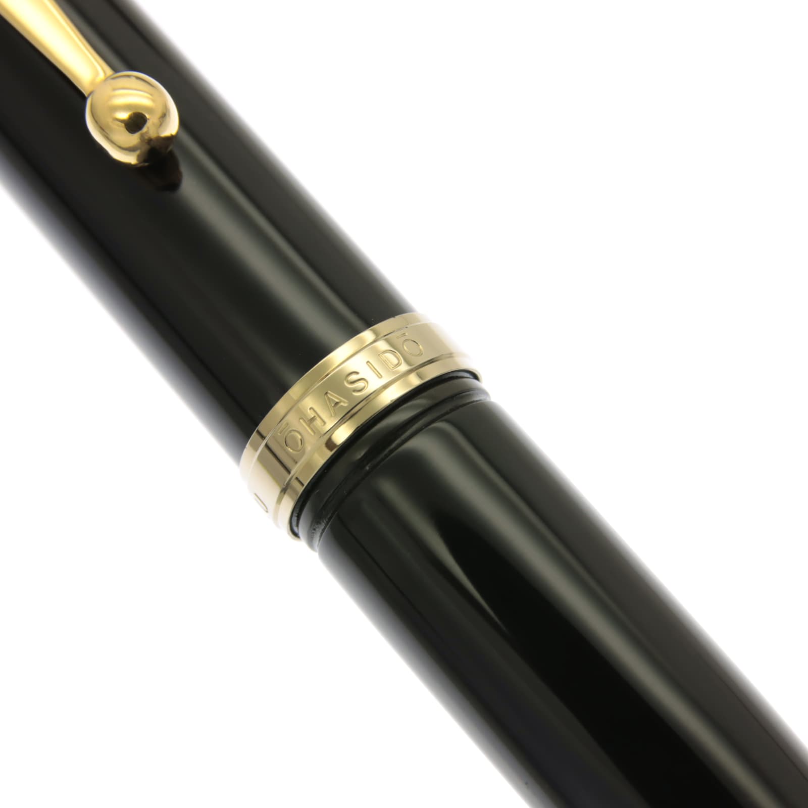 大橋堂 万年筆｜エボナイト漆塗り｜18金リング｜SM（軟中字）｜植原榮一作 中古)OHASIDO 大橋堂 万年筆 手作り万年筆 尻細モデル スタンダード
