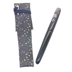 NAKAYA 中屋万年筆 万年筆 趣味の文具箱限定 ライターモデル ポータブル 廻り止め 黒溜 軟中字 (首軸象嵌) メイン