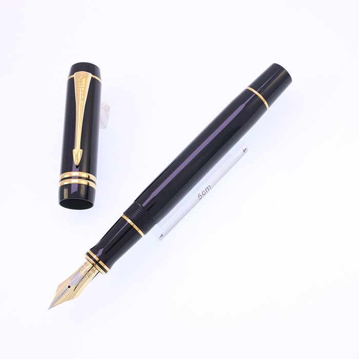 パーカー 万年筆 デュオフォールド インターナショナル ブラックGT XF 中古)PARKER パーカー 万年筆 デュオフォールド ブラックGT