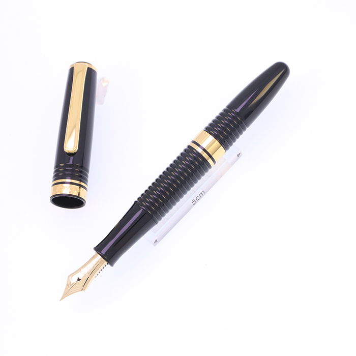 中古)PLATINUM プラチナ 万年筆 #3776 ギャザード ブラック 細字（商品