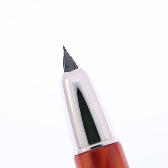 中古)PILOT パイロット 万年筆 キャップレスSE マーブルオレンジ 細字