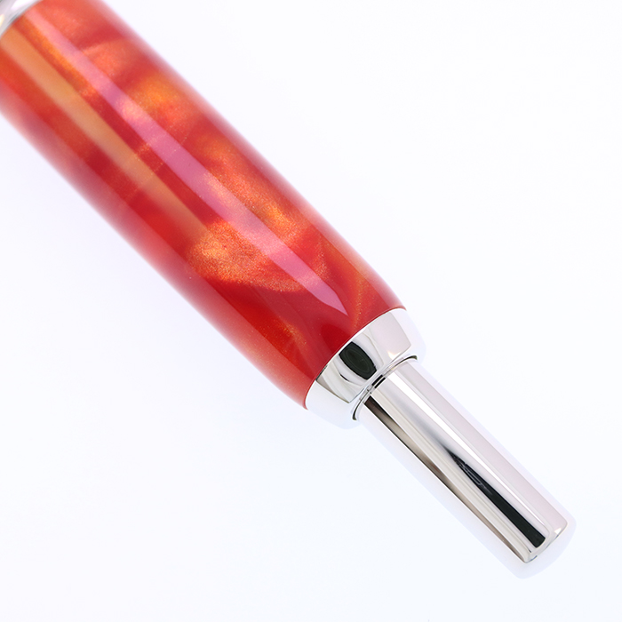 中古)PILOT パイロット 万年筆 キャップレスSE マーブルオレンジ 細字