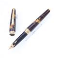 SAILOR セーラー 万年筆 木軸黒檀加賀蒔絵 扇面流し 18K/中字