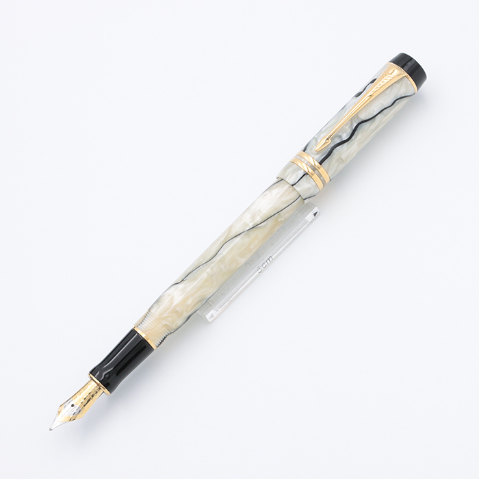 PARKER パーカー デュオフォールド パール&ブラック センテニアル　M デュオフォールド クラシック ブラックGT センテニアル 万年筆 M