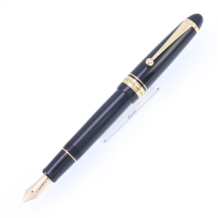 中古)PILOT パイロット 万年筆 カスタム743 ブラック ウェーバリー 