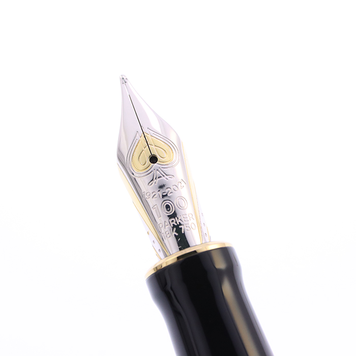 中古)PARKER パーカー 万年筆 デュオフォールド100 ビッグレッドGT