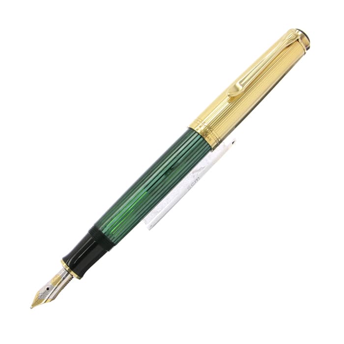 中古)Pelikan ペリカン 万年筆 スーベレーン M650 バーメイル/緑縞 M