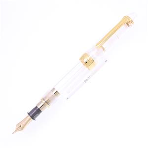 万年筆 透明プロフィットスタンダード 金 長刀研ぎ ふでDEまんねん