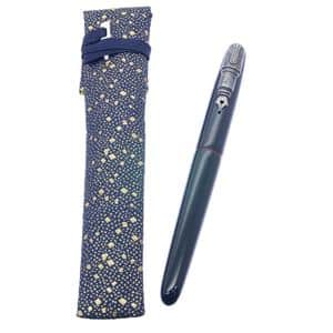 万年筆 趣味の文具箱限定 ライターモデル ポータブル 廻り止め 黒溜 軟中字 (首軸象嵌)