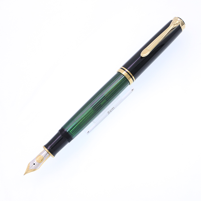 中古)Pelikan ペリカン 万年筆 スーベレーン M800 グリーンストライプ  