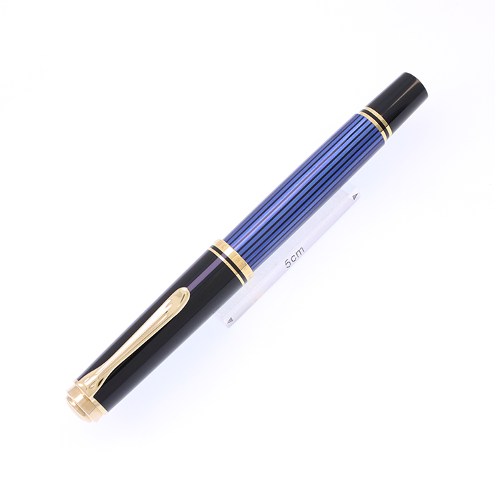 ペリカン 万年筆 ブルー 中古)Pelikan ペリカン 万年筆 スーベレーン M400 ブルー