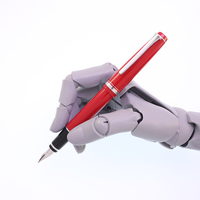 中古)PILOT パイロット 万年筆 エラボー レッド 軟太字 (樹脂軸)（商品 