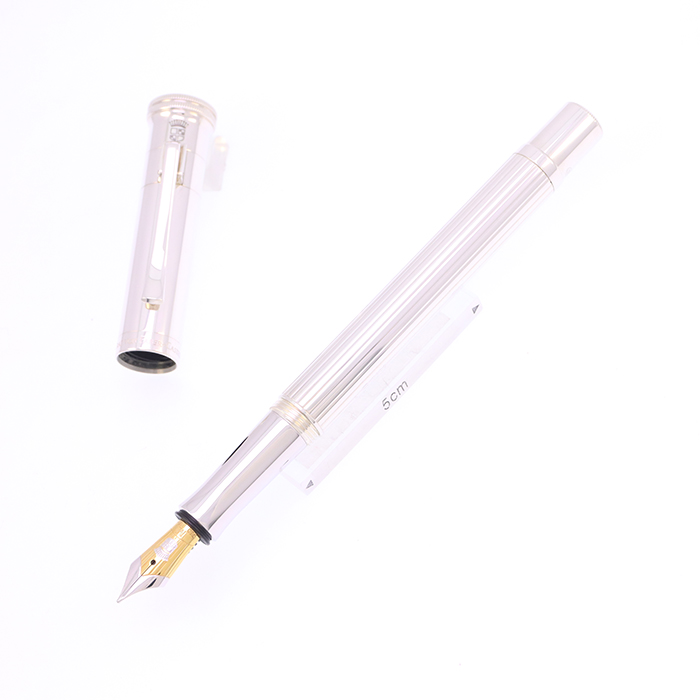 グラフフォンファーバーカステル 万年筆 クラシック スターリングシルバー F 中古)GRAF VON FABER-CASTELL グラフフォンファーバーカステル 万年筆