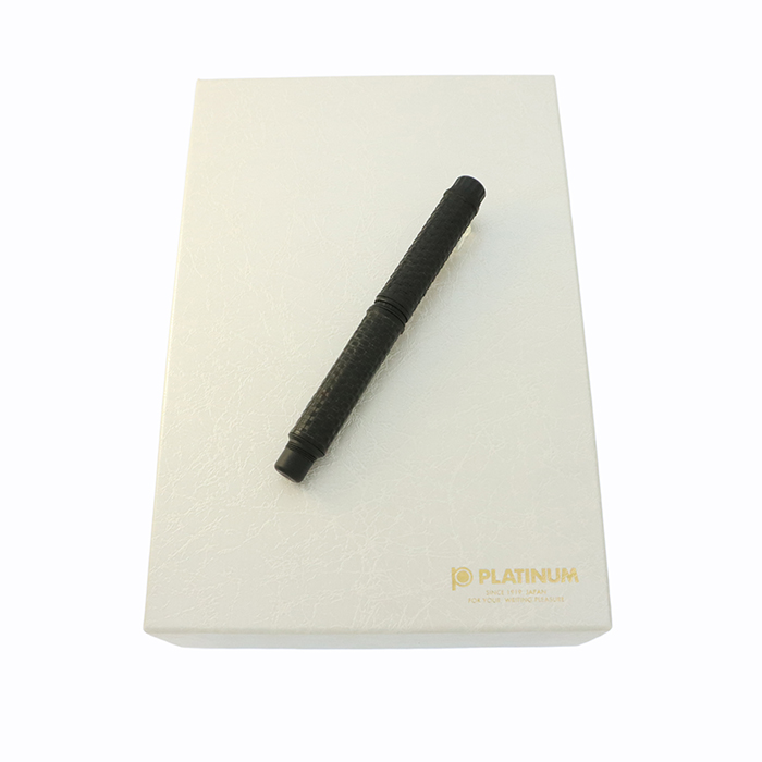 中古)PLATINUM プラチナ 万年筆 出雲 竹編み 茣蓙目 #1 暗黒色