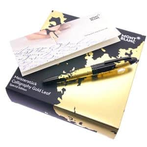 MONTBLANC モンブラン 万年筆 マイスターシュテュック ソリテール #146 ゴールドリーフ フレックスニブ メイン