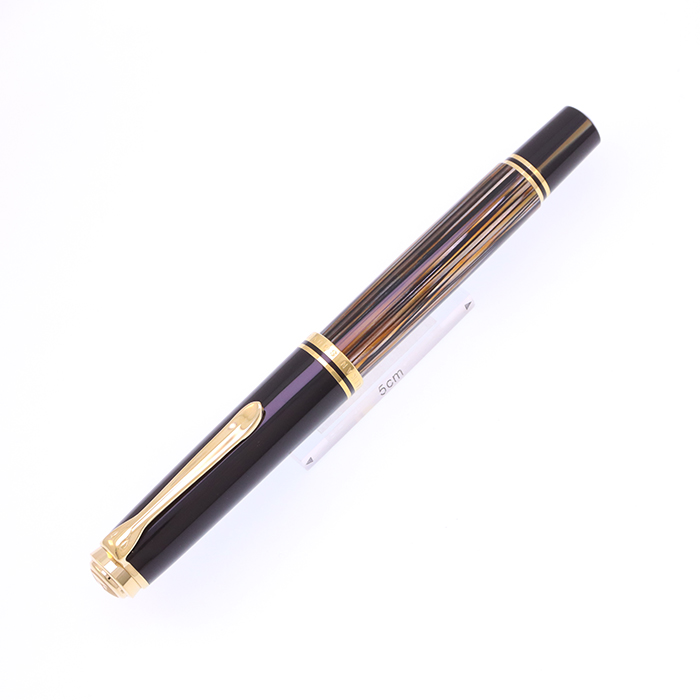 【秋のお値下げ】ペリカン スーベレーンM800 茶軸　EF 中古)Pelikan ペリカン 万年筆 スーベレーン M800 茶縞 EF（商品ID