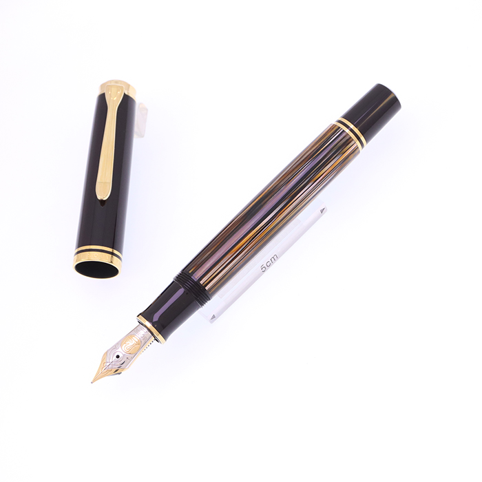 【秋のお値下げ】ペリカン スーベレーンM800 茶軸　EF 中古)Pelikan ペリカン 万年筆 スーベレーン M800 茶縞 EF（商品ID