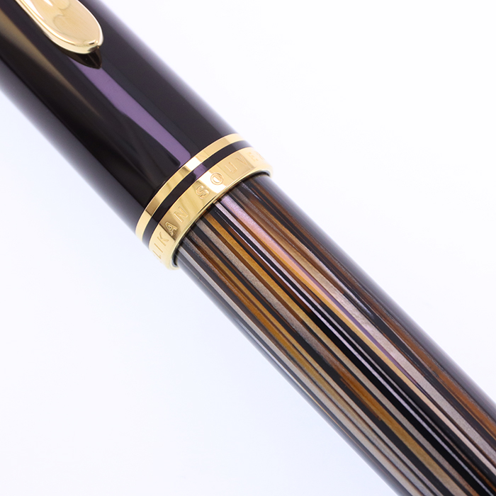 中古)Pelikan ペリカン 万年筆 スーベレーン M800 茶縞 EF（商品ID
