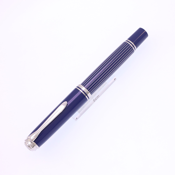 ジ*ー様 Pelikan スーべレーンM805 万年筆 ダークブルー　シルバート 中古)Pelikan ペリカン 万年筆 スペシャルエディション スーベレーン